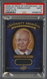 2009 Upper Deck Piece of History "Hair Cuts" #HC-DE Dwight D. Eisenhower – PSA MINT 9